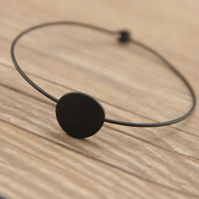 New fund sell like hot cakes minimalist design joker copper qualitative geometric circular female bracelet 2018