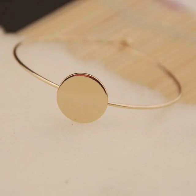 New fund sell like hot cakes minimalist design joker copper qualitative geometric circular female bracelet 2018