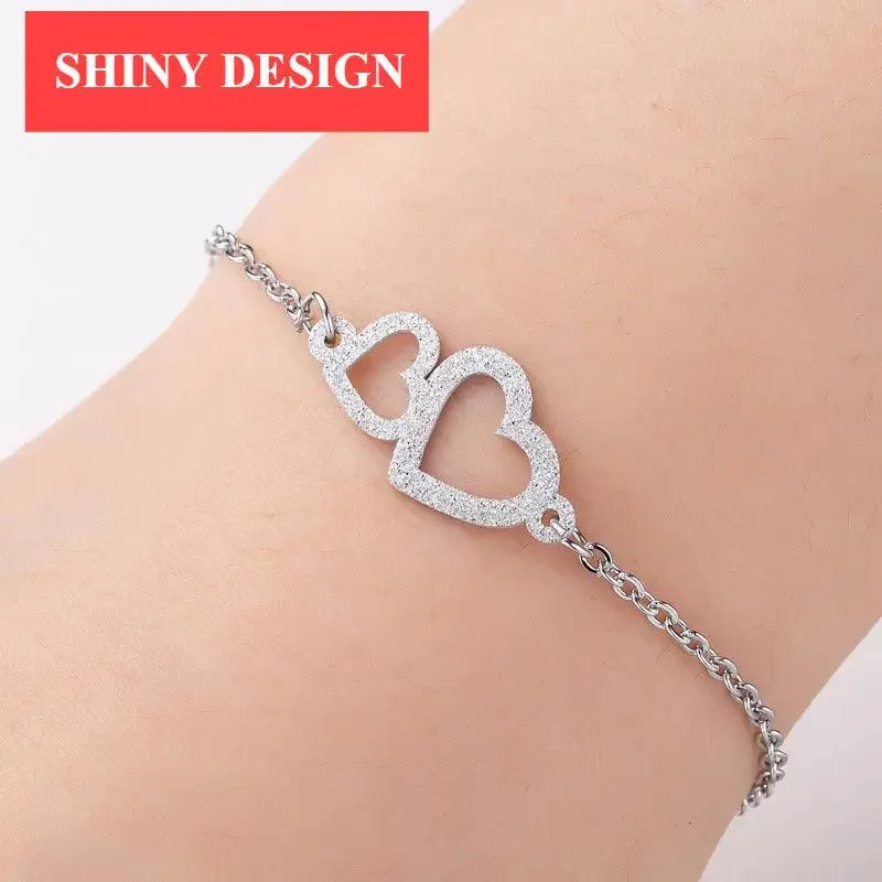 New Modern Elegant Stainless Steel Luxury Bracelet For Women Lovely Animal Butterfly Elephant Strand Bracelets Bangles Jewelry Accessories