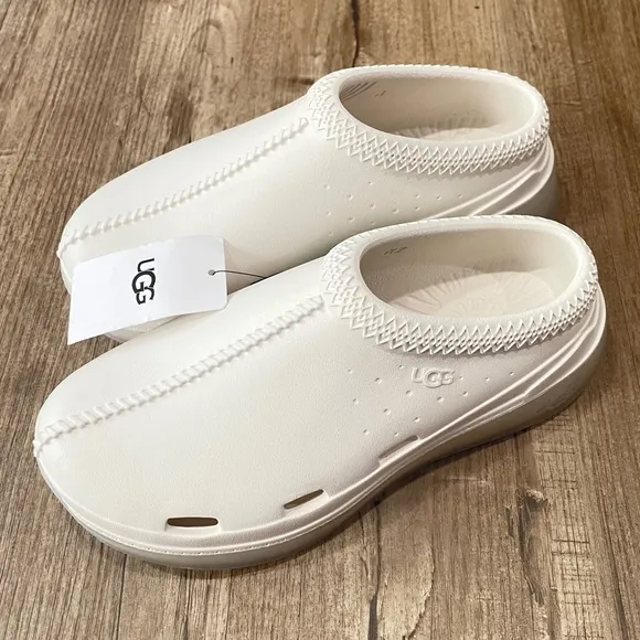 NEW UGG Kid's Size 2 White Tasman Sport Waterproof‎ Slip On