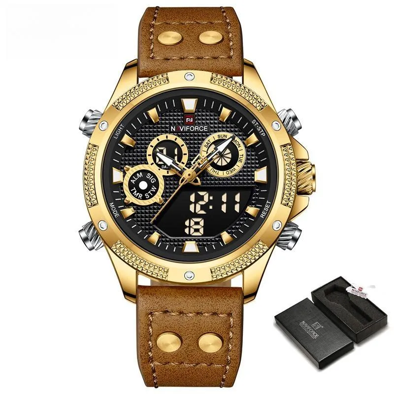 New Watch For Men Fashion Sport Waterproof Quartz Wristwatch LED Digital Sport Male Clock