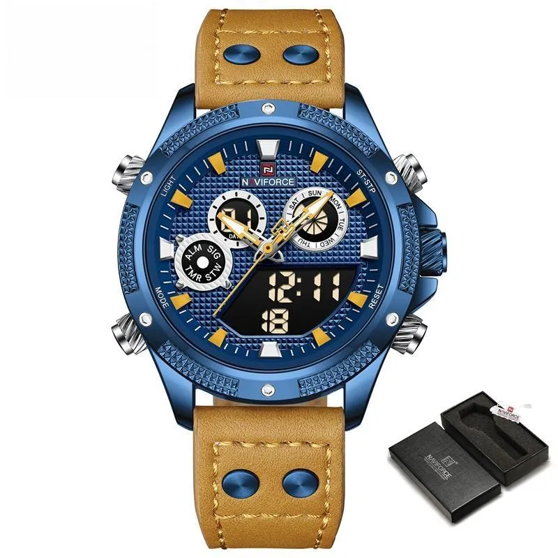 New Watch For Men Fashion Sport Waterproof Quartz Wristwatch LED Digital Sport Male Clock
