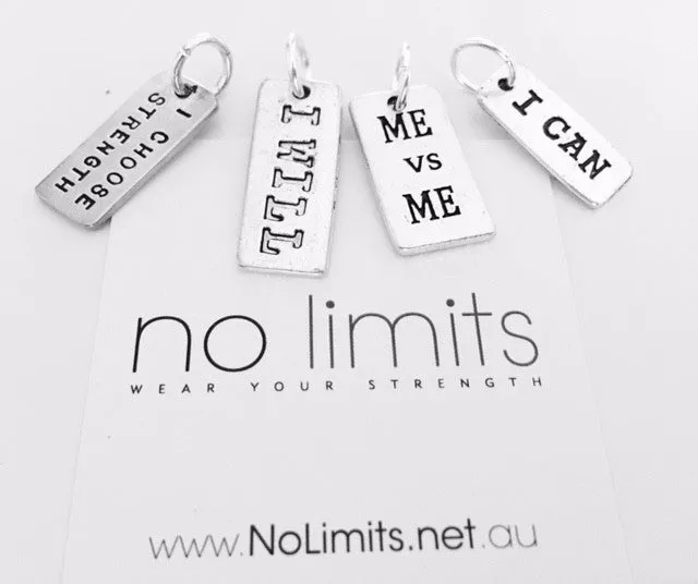 No Limits tag charms