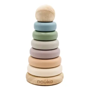 noüka Wood and Silicone Stacker-Sand Tower (Min. Of 2 PK, Multiples of 2 PK)
