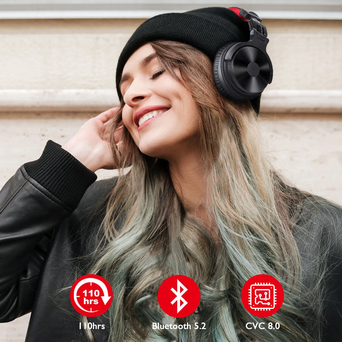 Oneodio Wireless Bluetooth 5.2 Headphones 110Hrs   Stereo Wired Gaming Headset With Boom Microphone For Phone Computer PC Gamer
