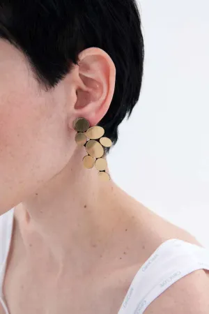 Organic Reflections Earrings Large - Gold *