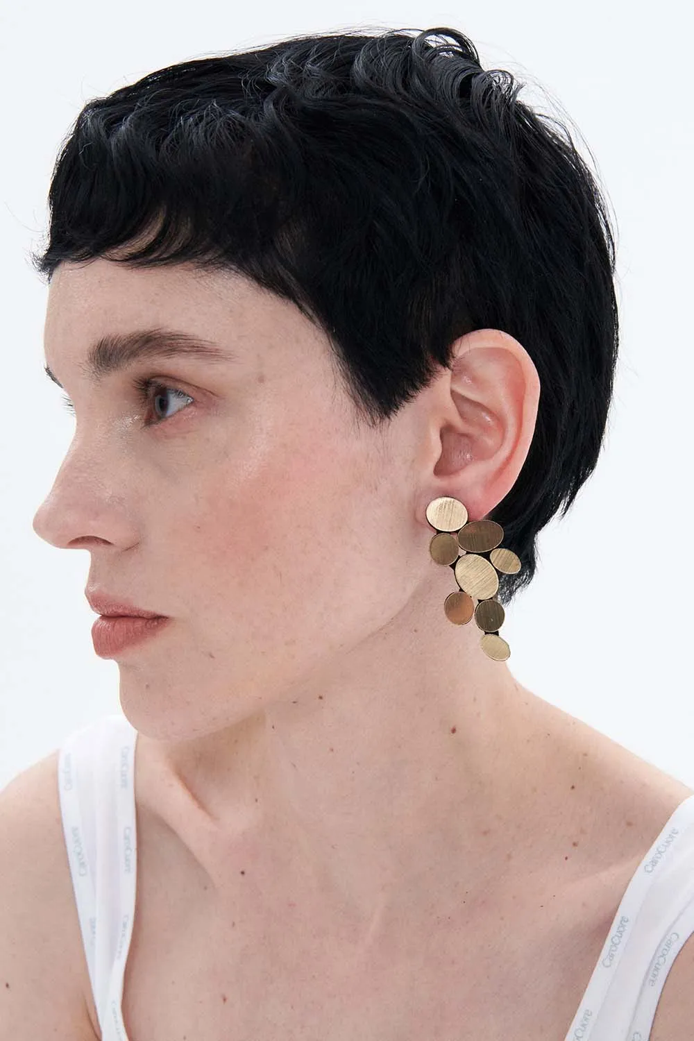 Organic Reflections Earrings Large - Gold *
