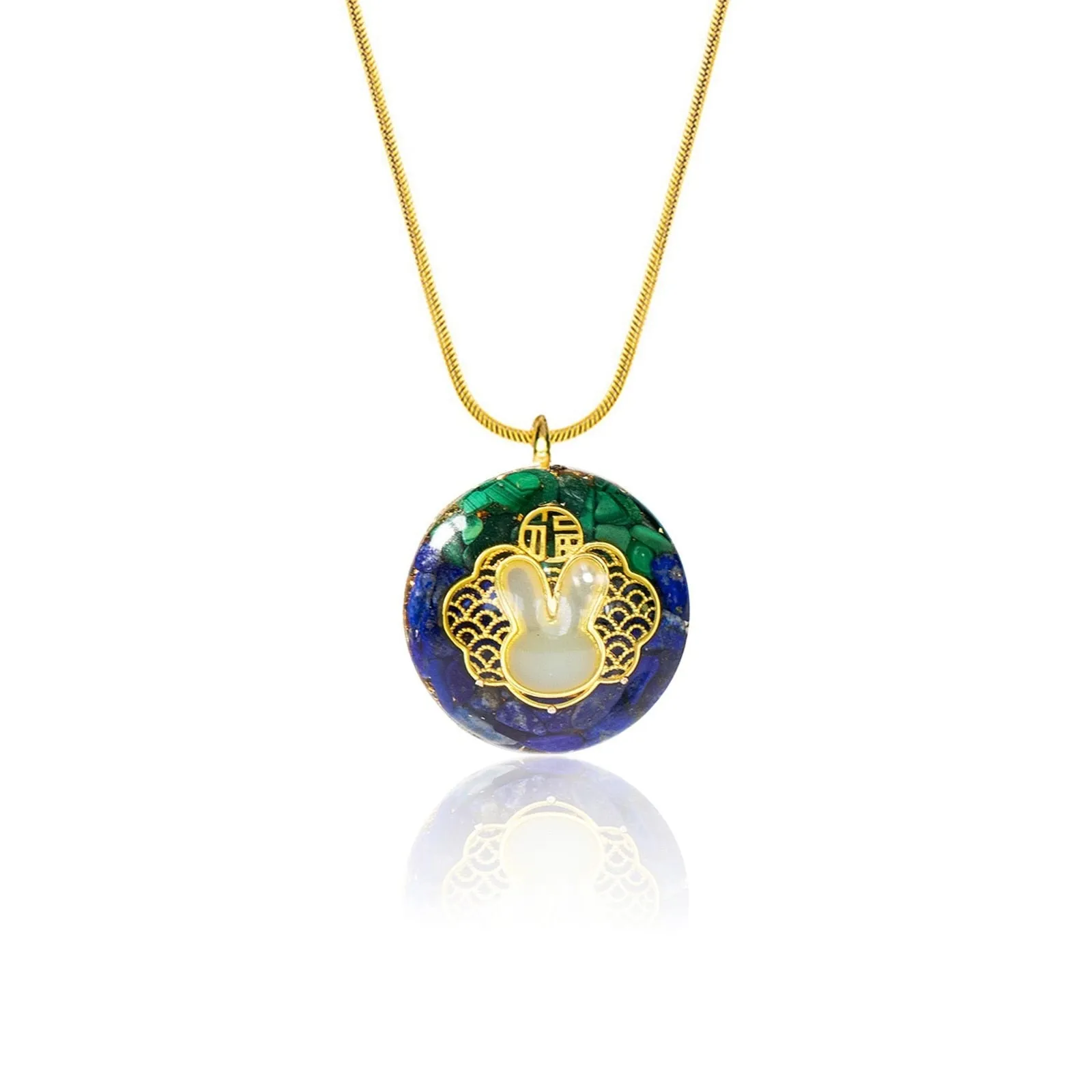 Orgonite Bunny Charm Choker Necklace