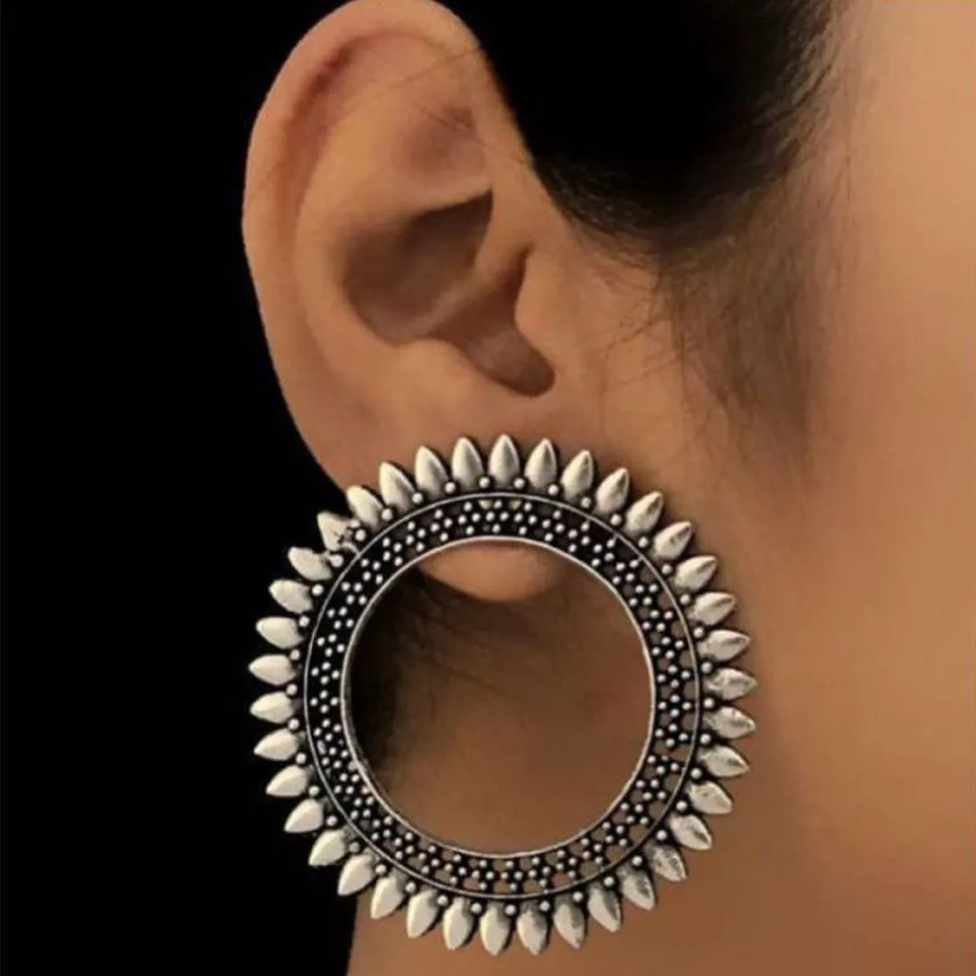 Pack of 2 Oxidized Golden Multicolor Beads and Stud Earrings