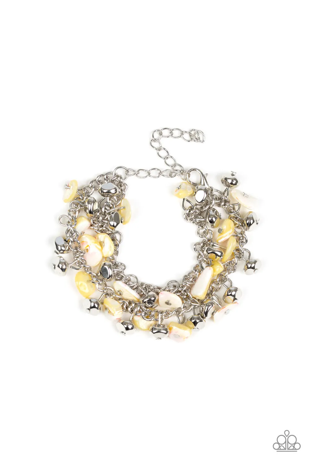 Paparazzi - Plentiful Pebbles - Yellow Bracelet