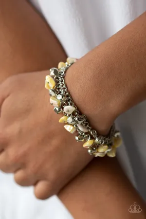 Paparazzi - Plentiful Pebbles - Yellow Bracelet