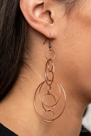 Paparazzi Running Circles Around You - Cooper Hoop Earrings