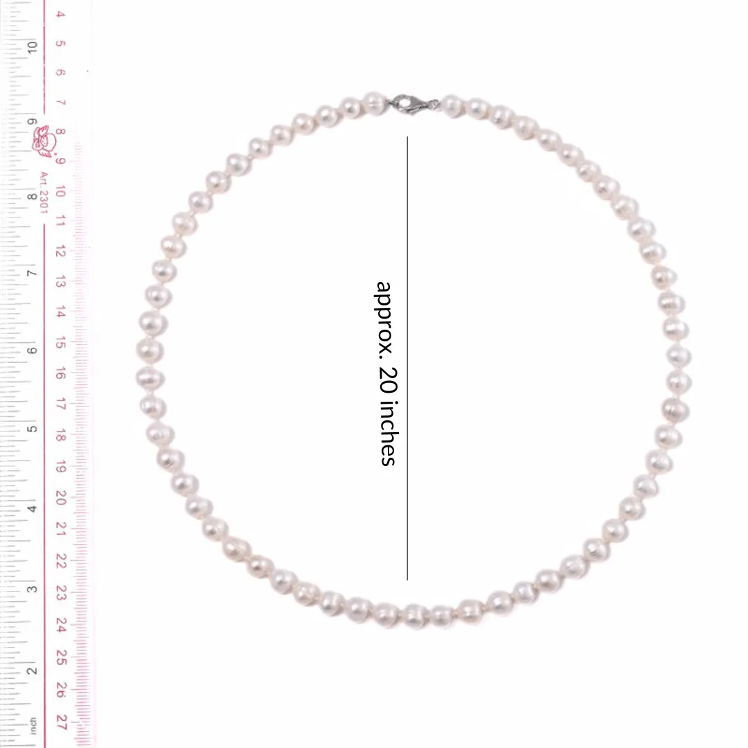 Pearl Necklace & Earrings Set   Bracelet