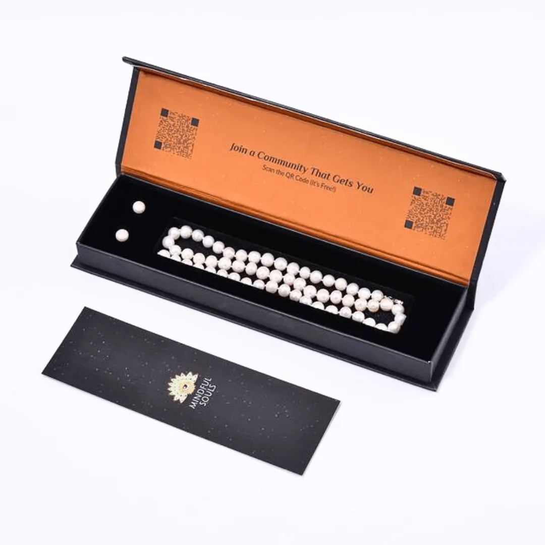 Pearl Necklace & Earrings Set   Bracelet