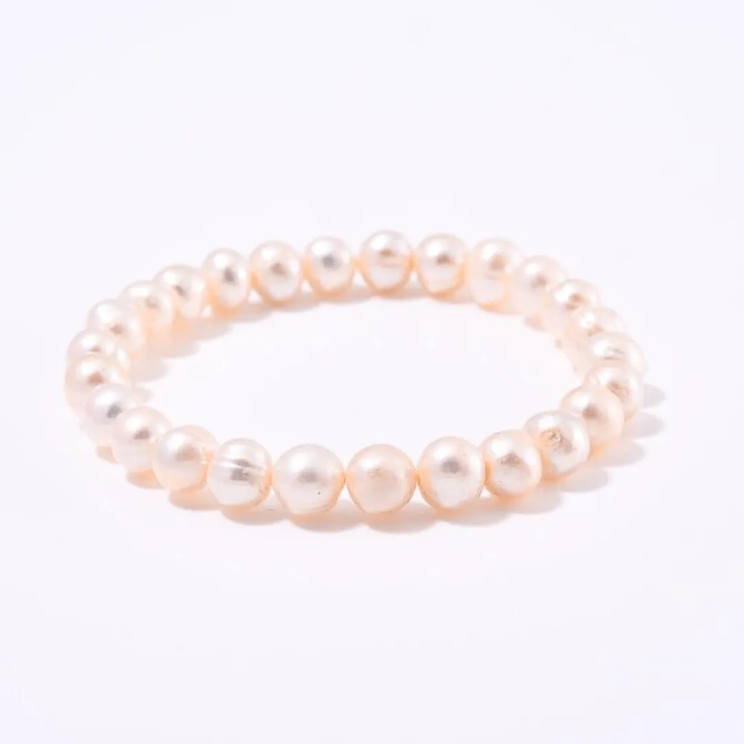 Pearl Necklace & Earrings Set   Bracelet