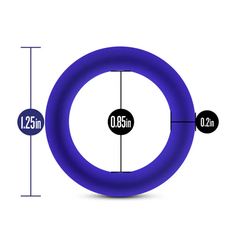 Performance - Vs2 Pure Premium Silicone Cockrings - Small - Indigo