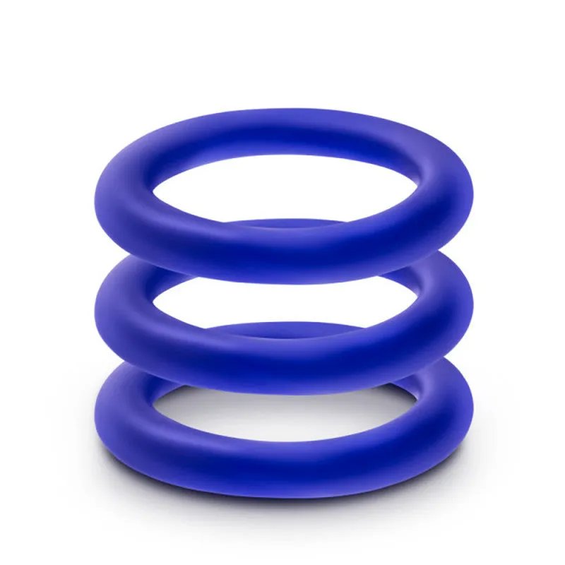 Performance - Vs2 Pure Premium Silicone Cockrings - Small - Indigo
