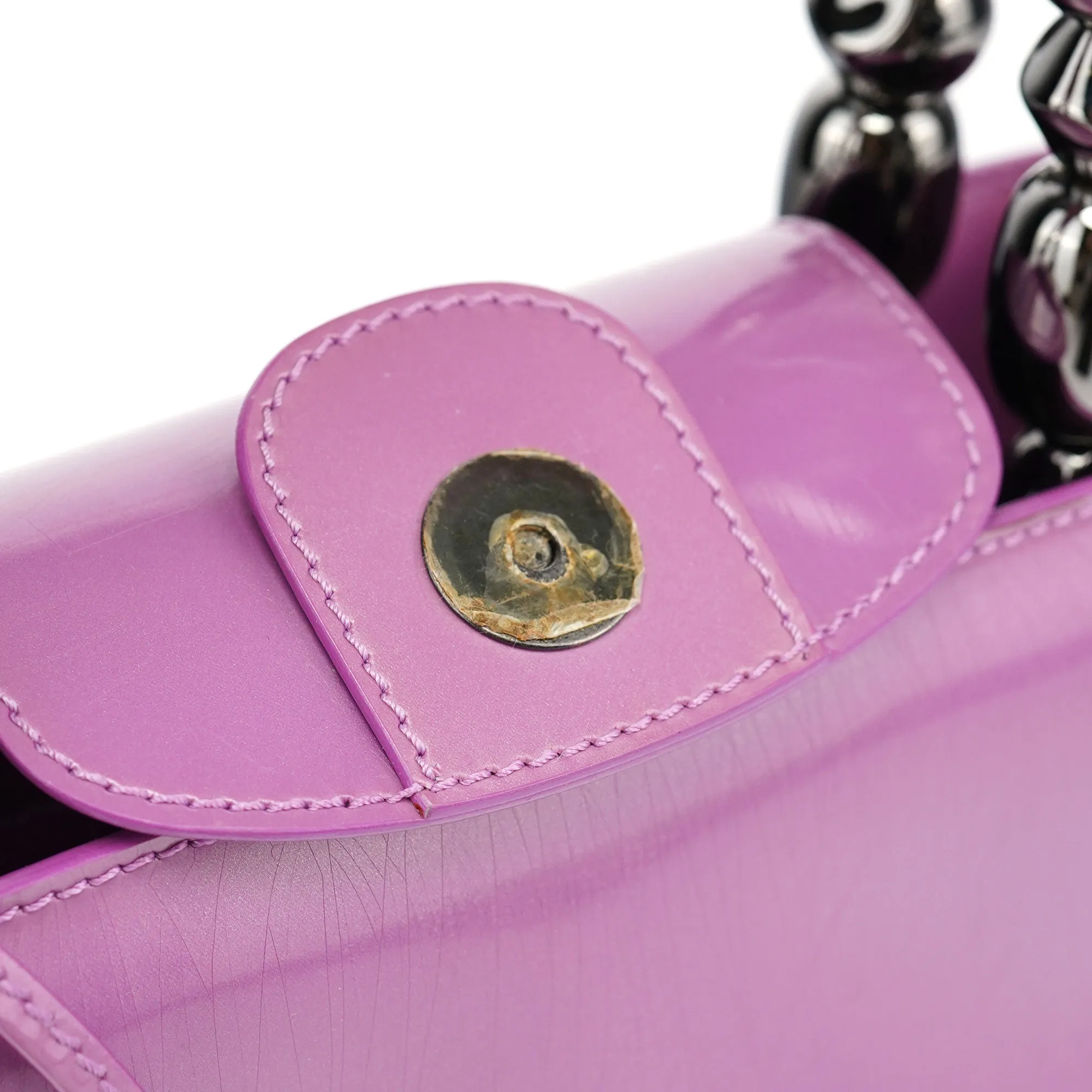 Pink Patent Leather Mini Tote Bag