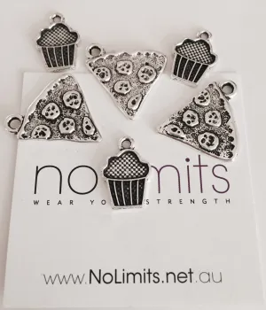 Pizza and cupcake charms