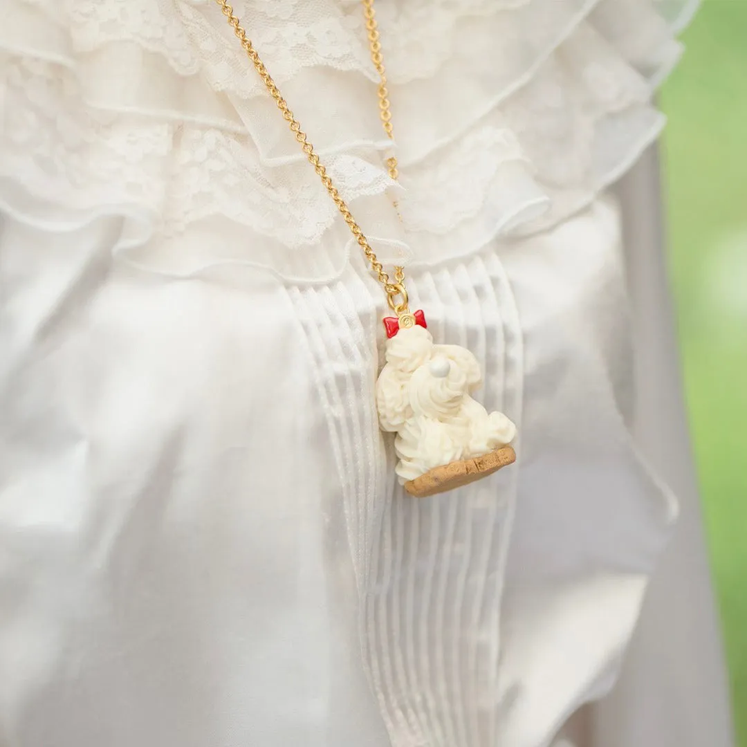 Poodle Cake Necklace (Milk)【Japan Jewelry】