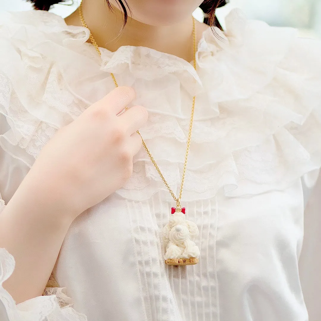 Poodle Cake Necklace (Milk)【Japan Jewelry】