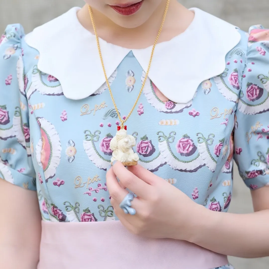 Poodle Cake Necklace (Milk)【Japan Jewelry】