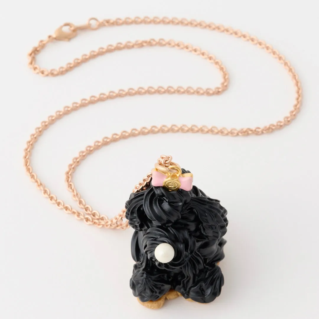 Poodle Cake Necklace (Sesame)【Japan Jewelry】