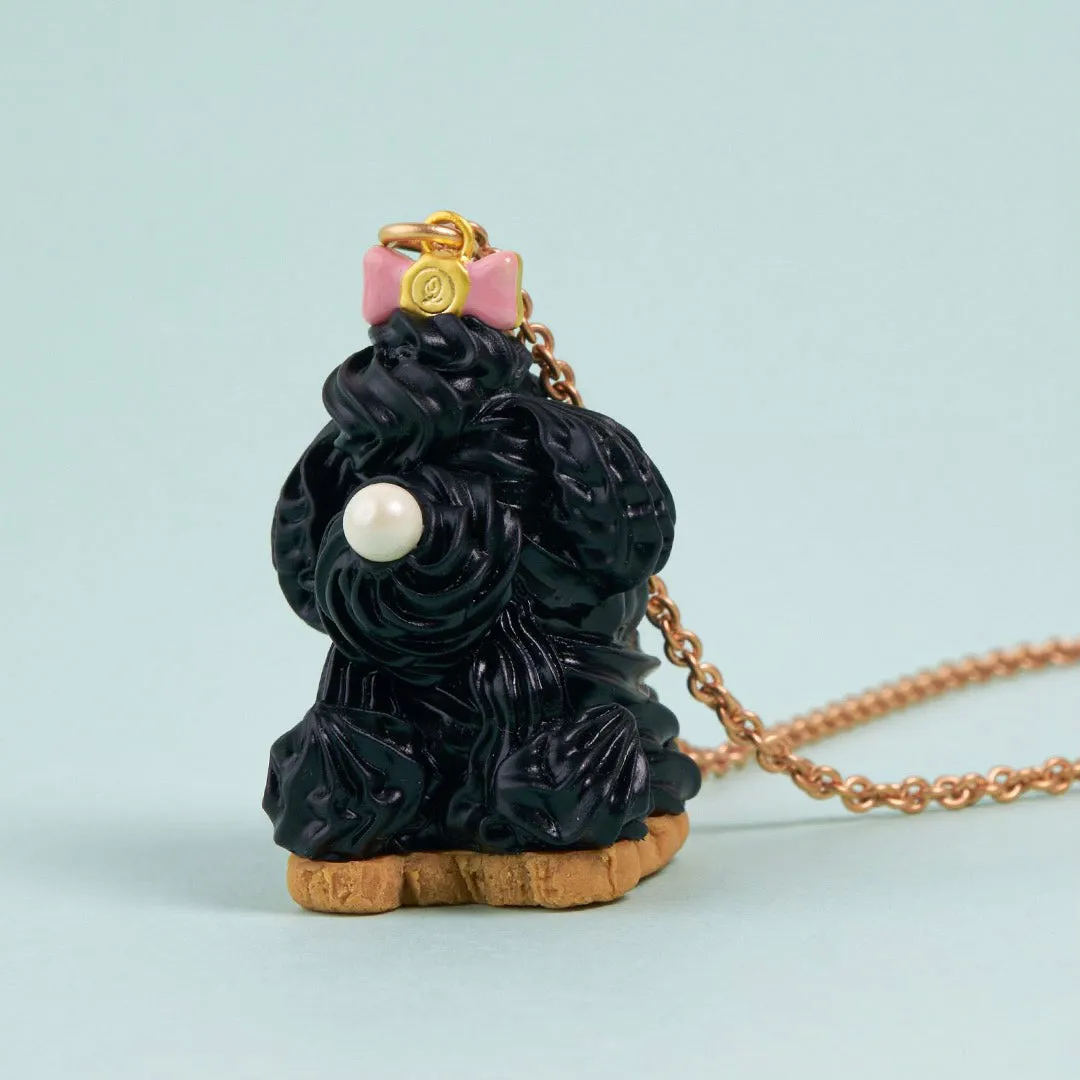 Poodle Cake Necklace (Sesame)【Japan Jewelry】