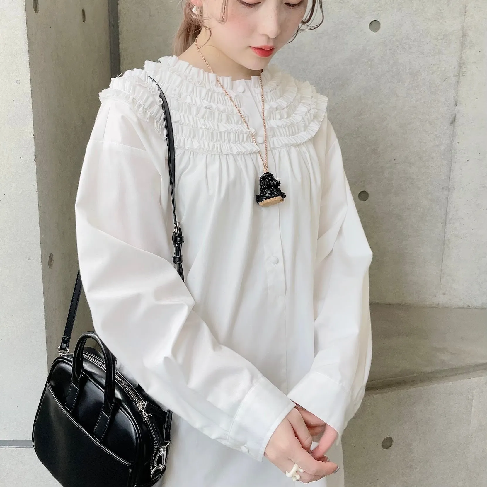 Poodle Cake Necklace (Sesame)【Japan Jewelry】