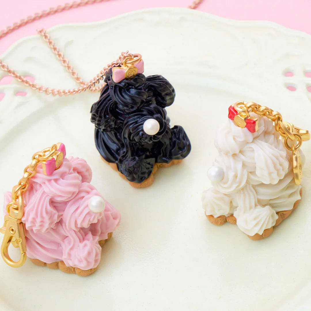 Poodle Cake Necklace (Sesame)【Japan Jewelry】