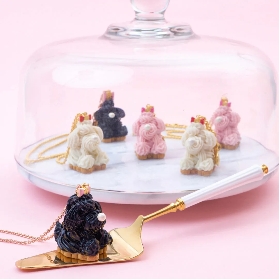 Poodle Cake Necklace (Sesame)【Japan Jewelry】