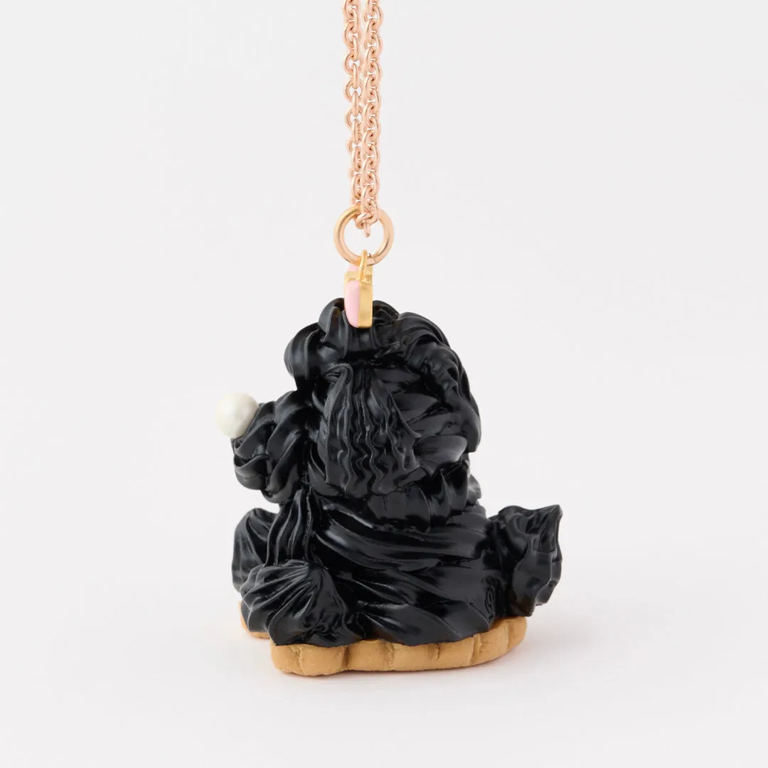 Poodle Cake Necklace (Sesame)【Japan Jewelry】