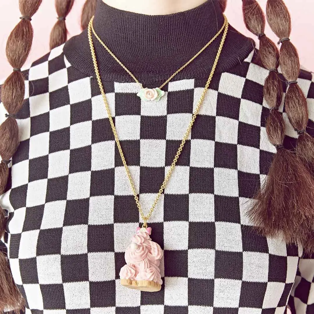 Poodle Cake Necklace (Strawberry)【Japan Jewelry】
