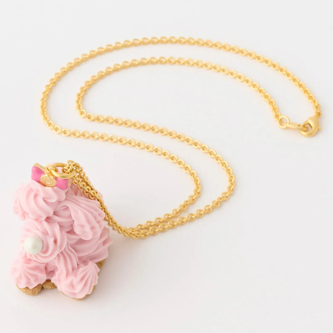 Poodle Cake Necklace (Strawberry)【Japan Jewelry】