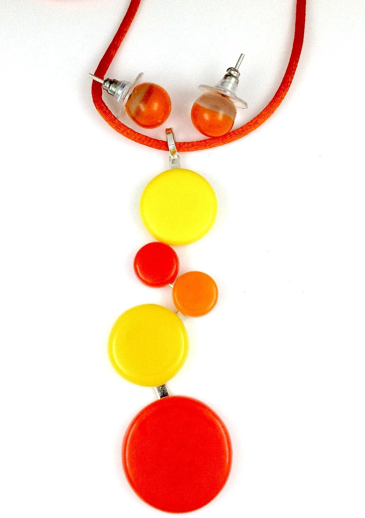 POP! Glass Necklace - Orange