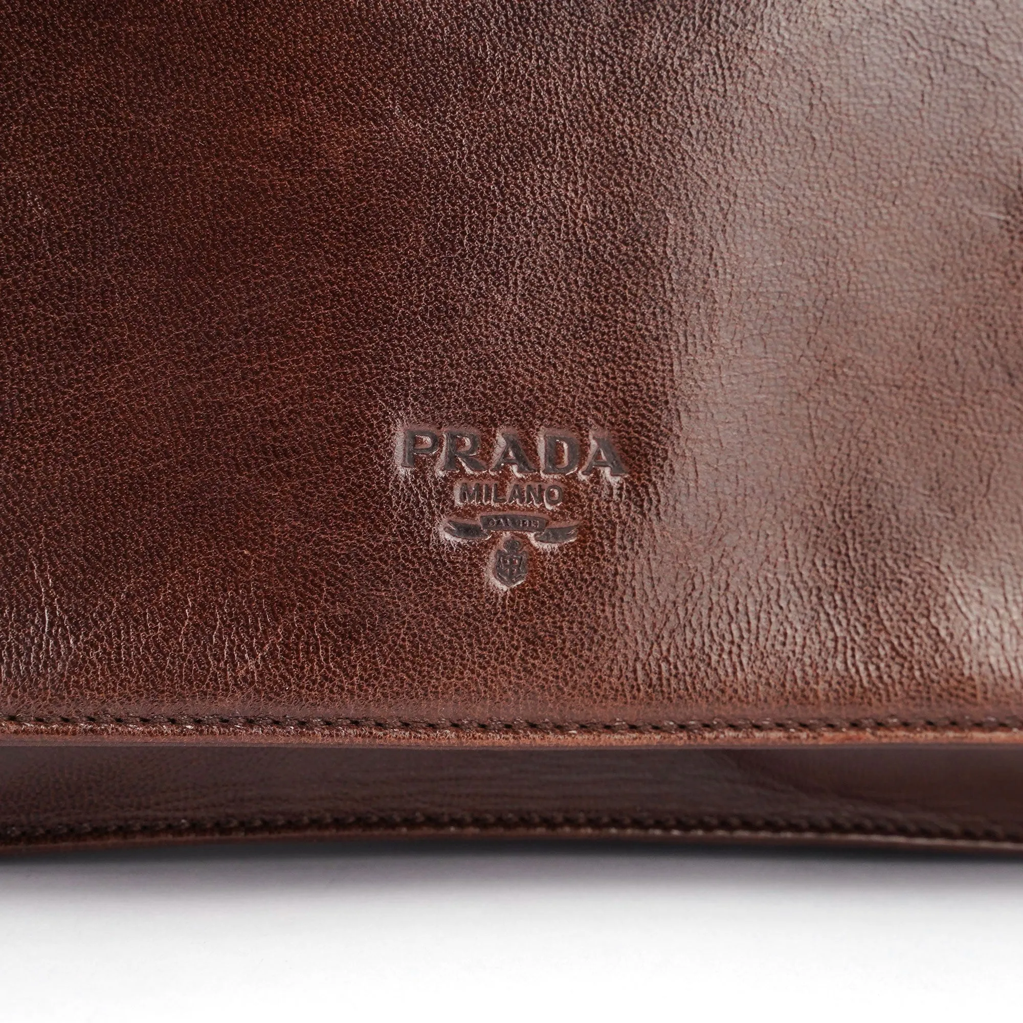 Prada Brown Leather Chain