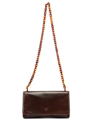 Prada Brown Leather Chain