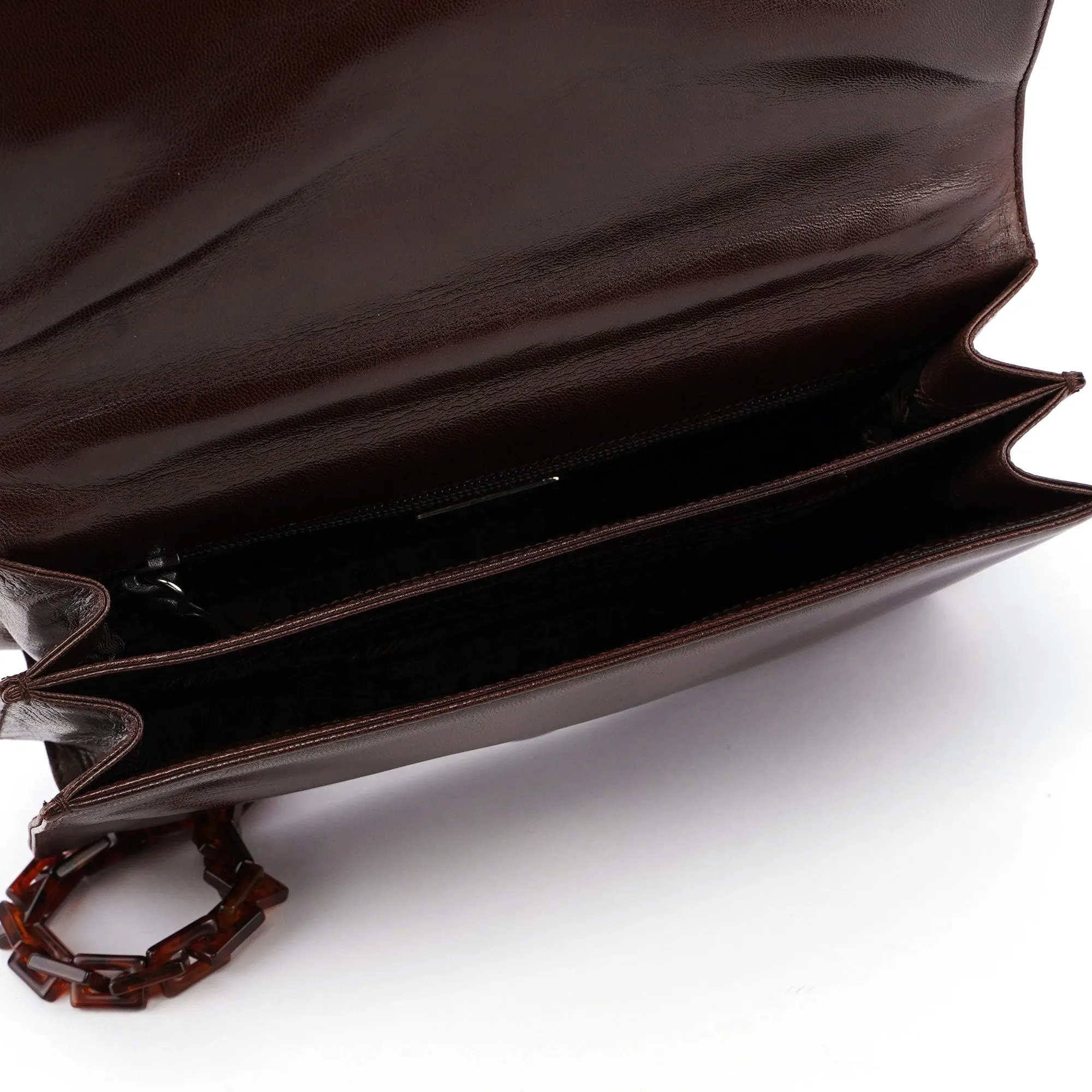 Prada Brown Leather Chain