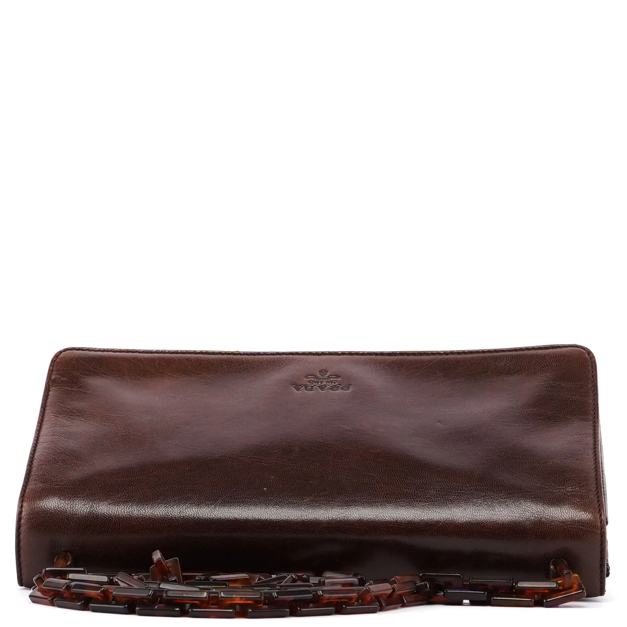 Prada Brown Leather Chain
