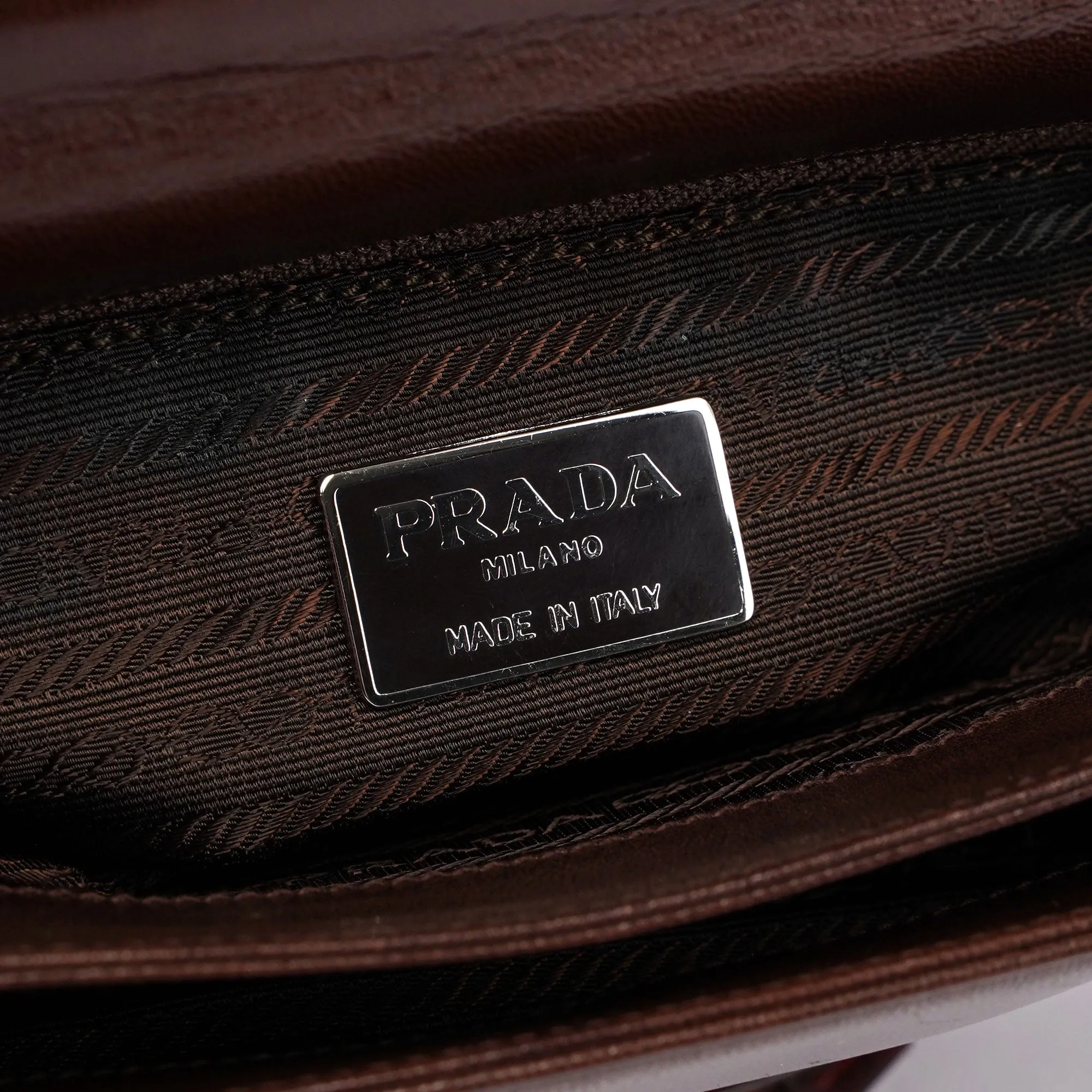 Prada Brown Leather Chain