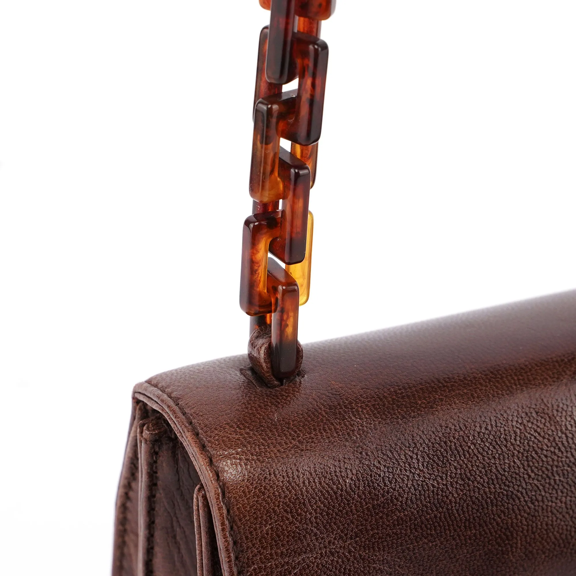 Prada Brown Leather Chain