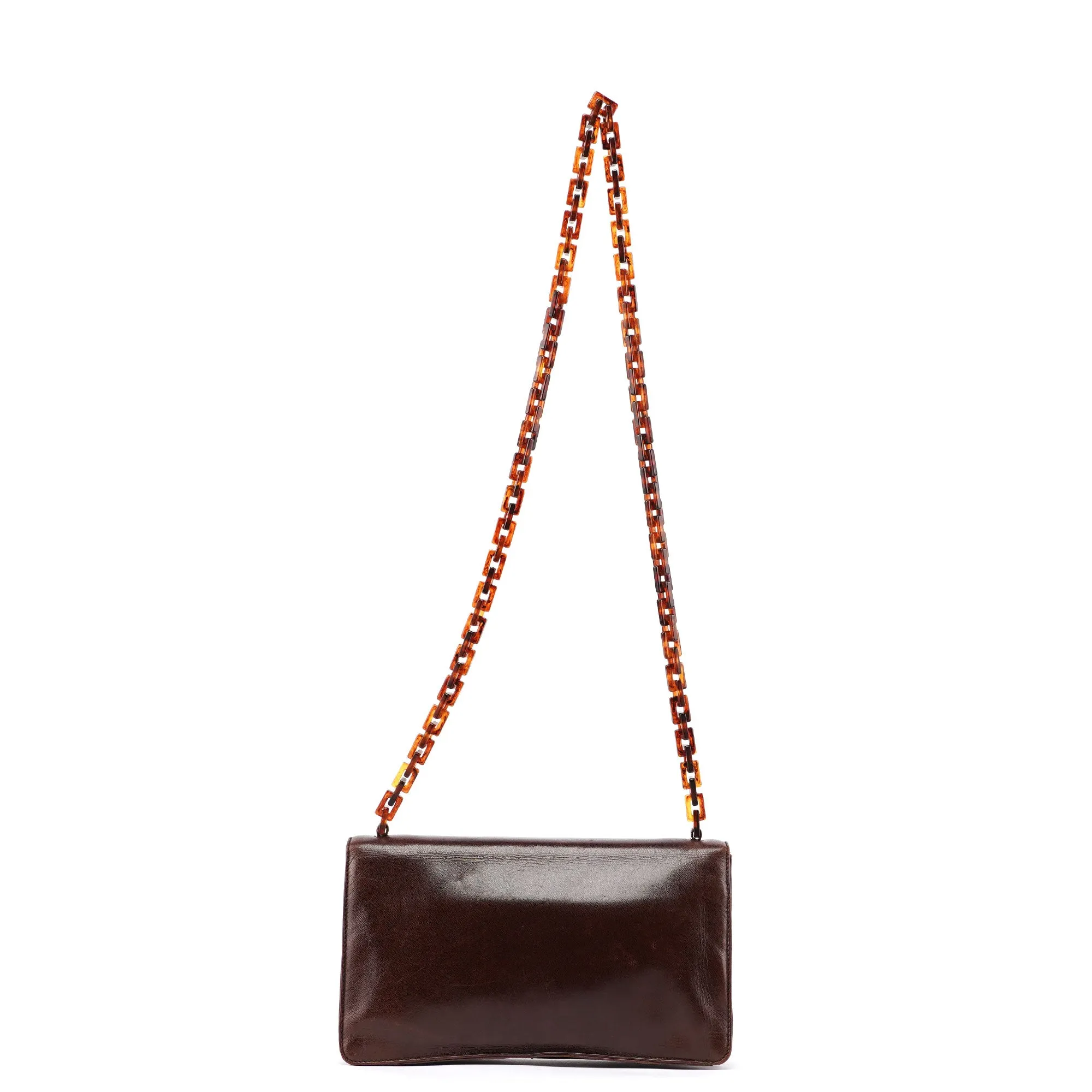 Prada Brown Leather Chain