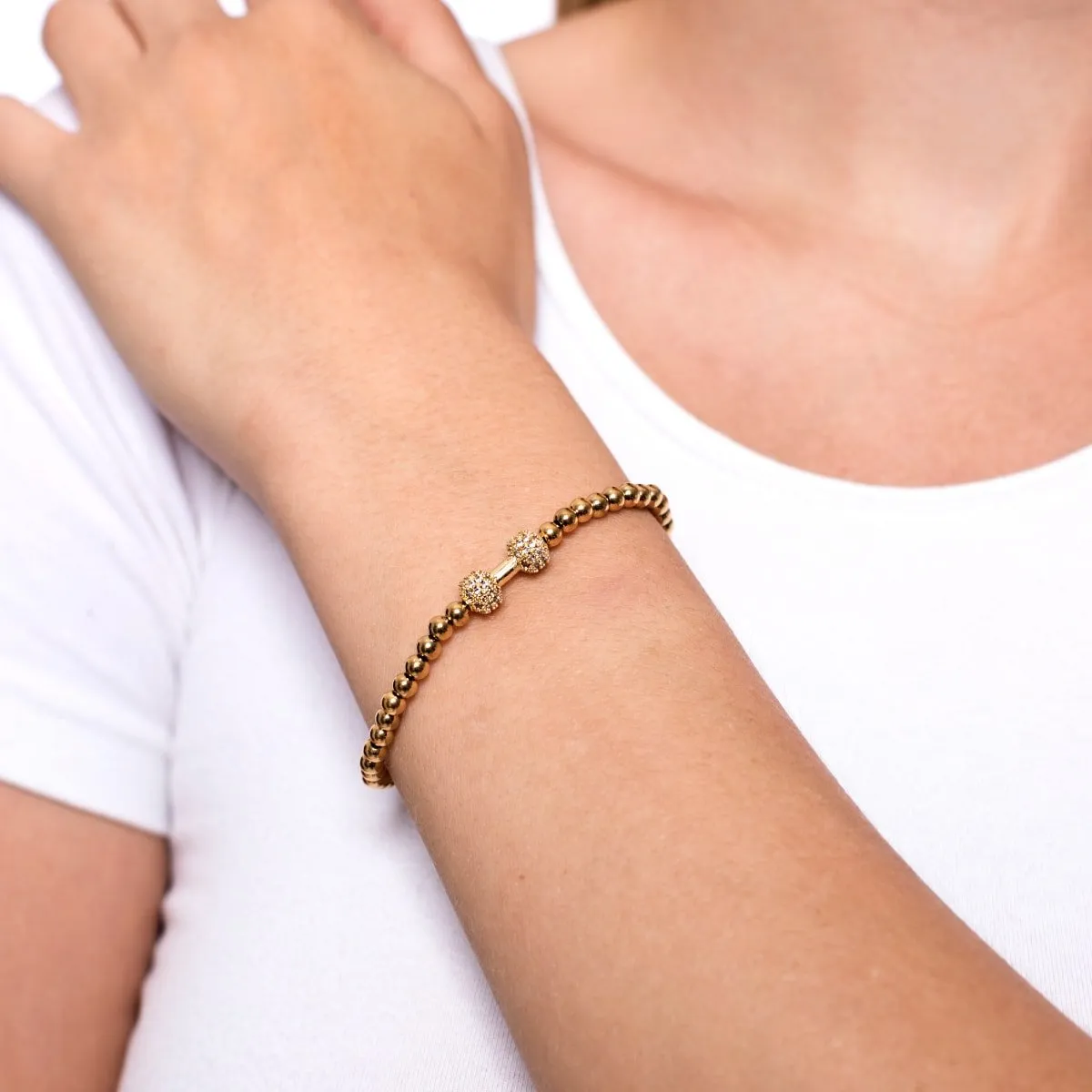 Pump | 18k Gold | Crystal Fitness Bracelet