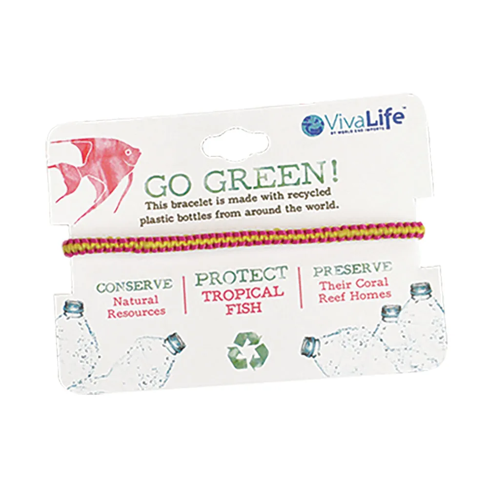 "Go Green" Handmade Recyclable Bracelets