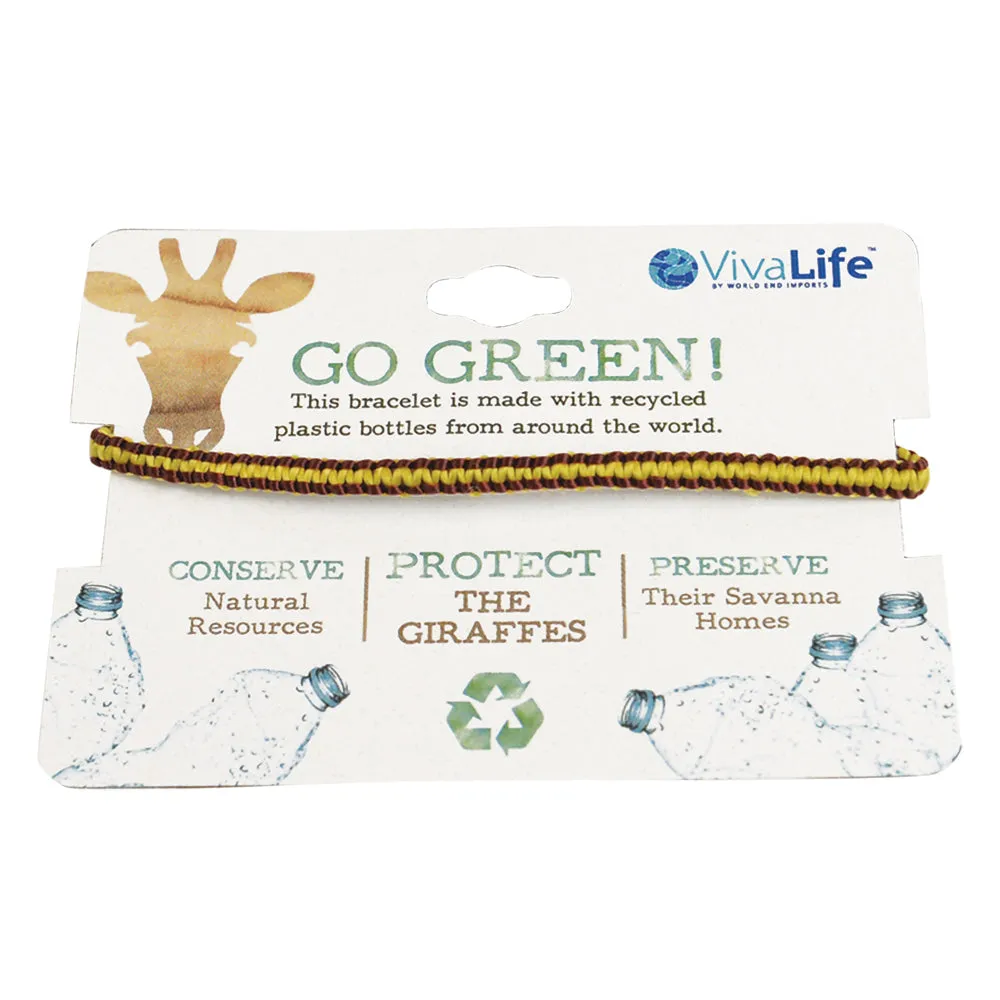 "Go Green" Handmade Recyclable Bracelets