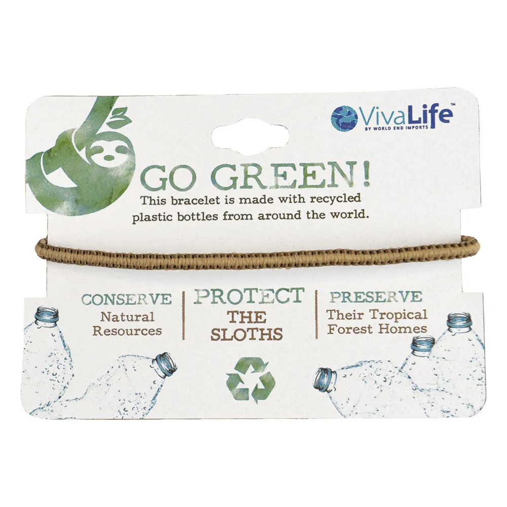"Go Green" Handmade Recyclable Bracelets