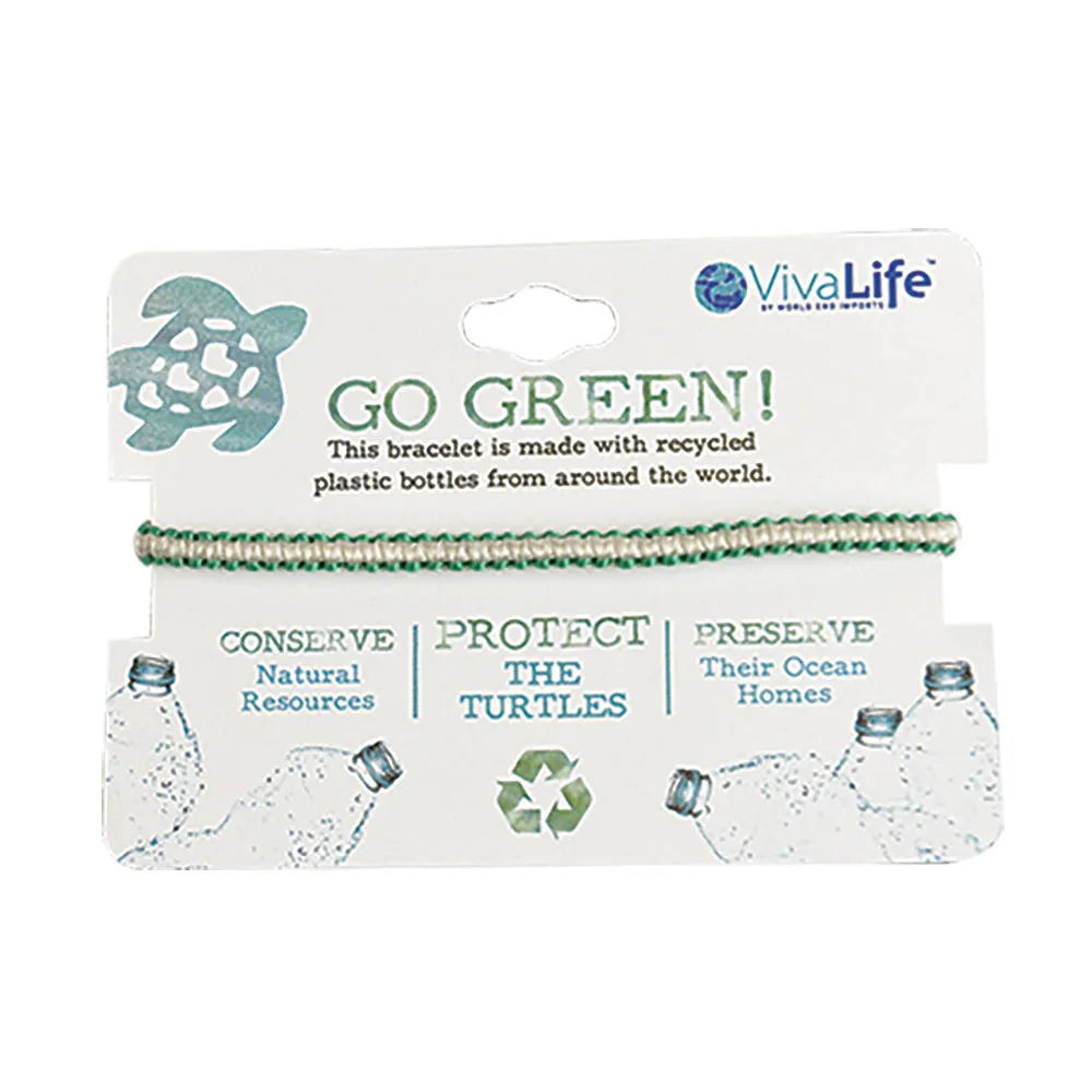 "Go Green" Handmade Recyclable Bracelets