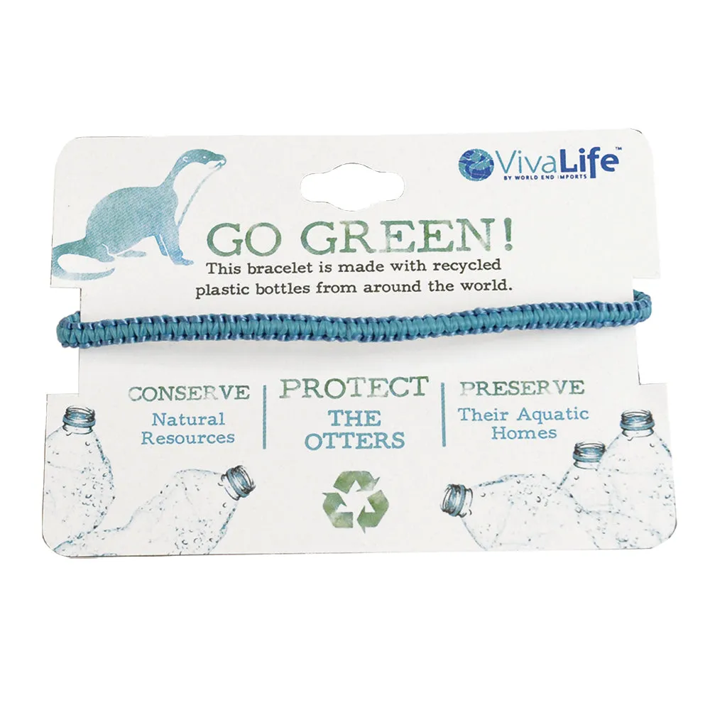 "Go Green" Handmade Recyclable Bracelets