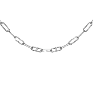 R-Zero Pearl Woman Necklace In Rhodium Bronze With Pearls - Rebecca