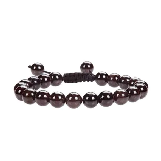 Red Garnet Adjustable Rope Bracelet for Passion & Vitality